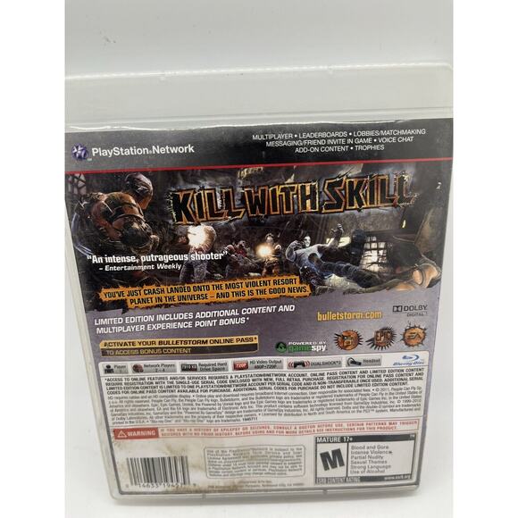 Bulletstorm Limited Edition Sony PlayStation 3 PS3 Game Complete Tested - Picture 2 of 6